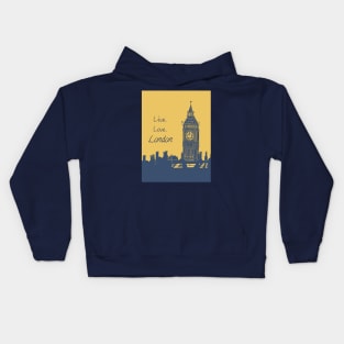 Live. Love. London.  Quote Big Ben Lino Print Kids Hoodie